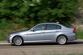 La BMW 330d transcande par le boitier additionnel